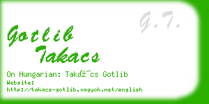 gotlib takacs business card